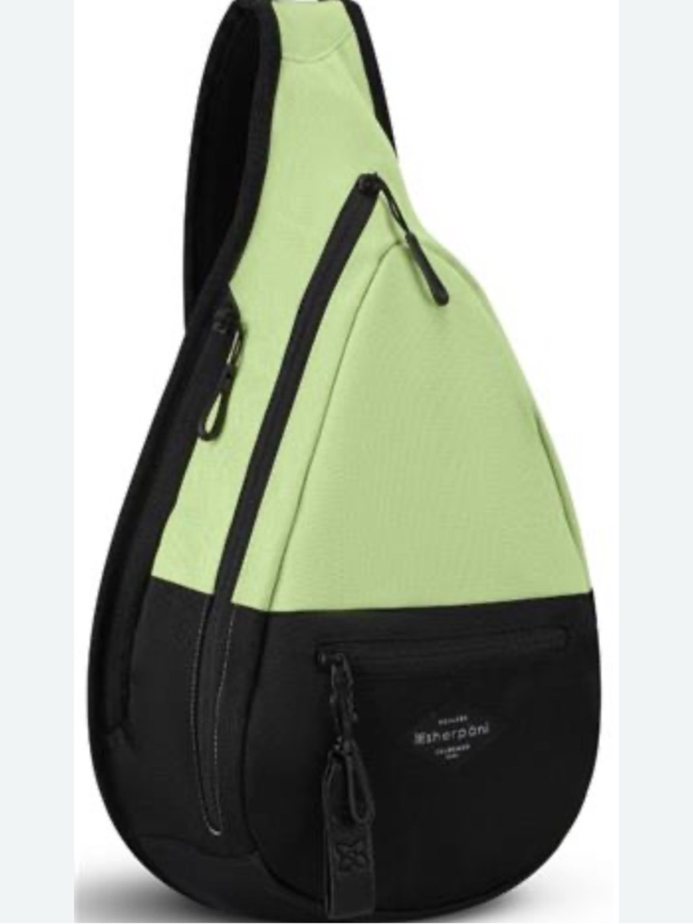 Sherpani esprit Sling Backpack in Light Green and Black